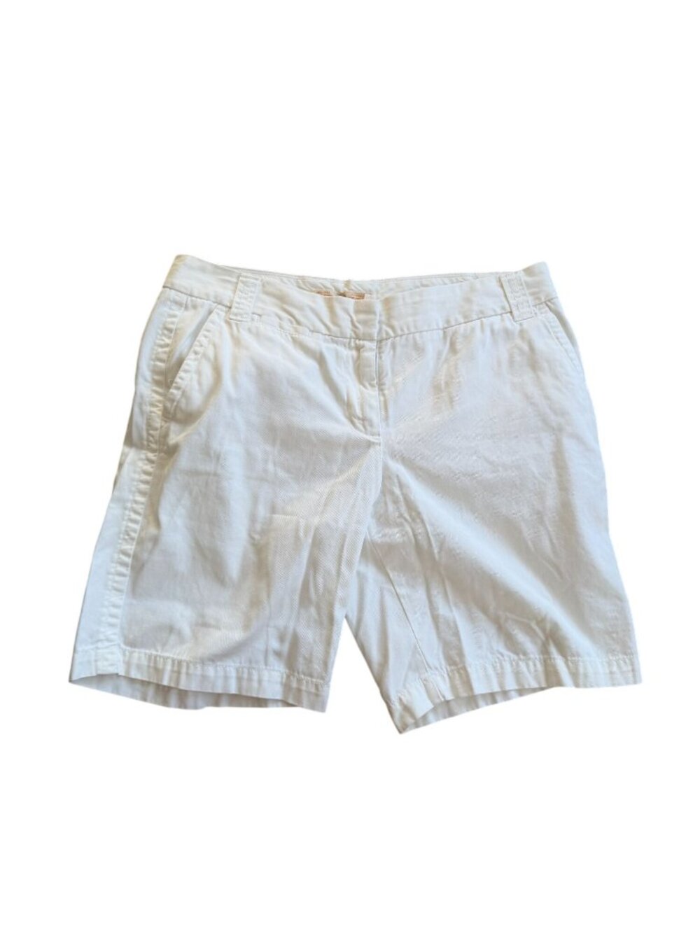 J CREW Womens City Fit Chino White Bermuda Shorts Size 8 - Picture 2 of 5